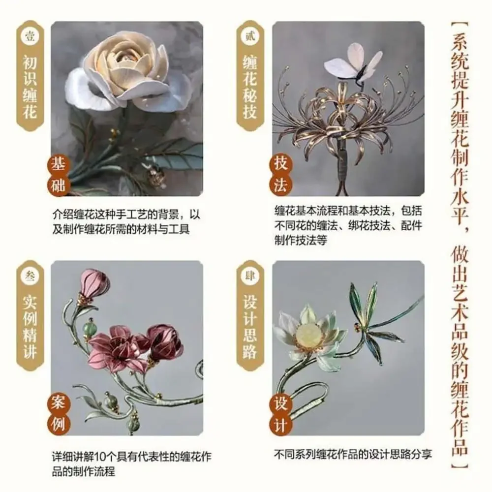 Chanhua Design and Handmade Guide in Chinese, Chinese Twining Flower Tutorial Bo